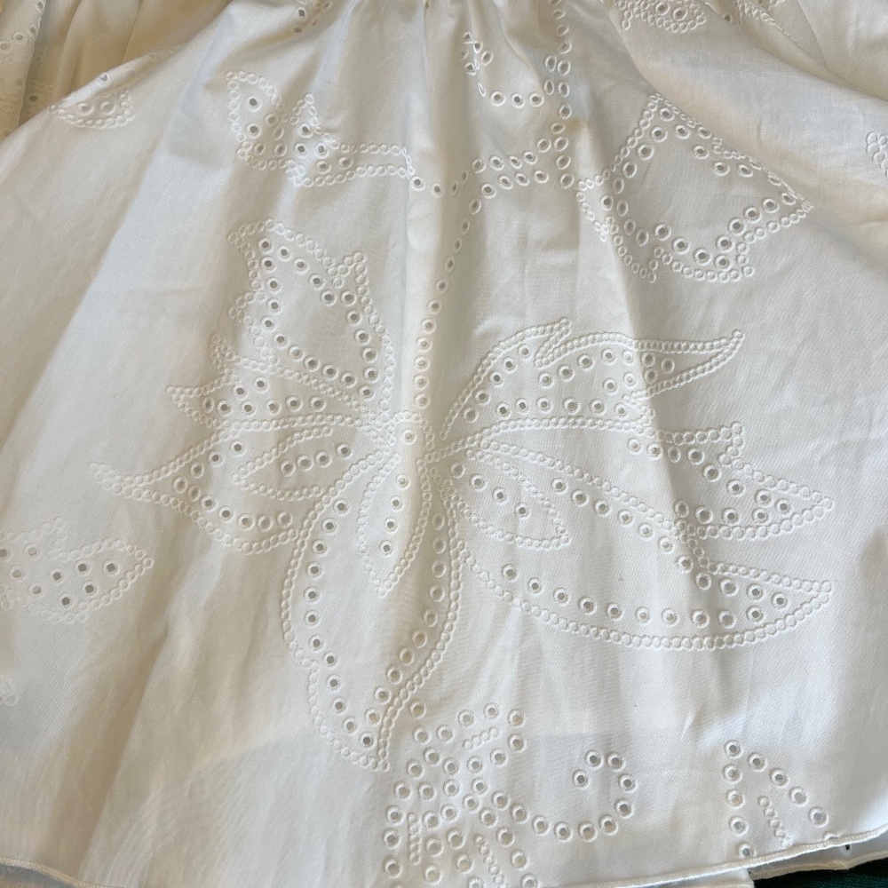 NWT - ZARA EYELET FLORAL MINI SKORT WITH ATTACHED TIE - Picture 8 of 11